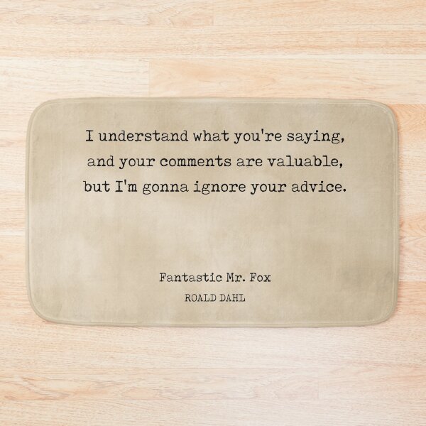 Item preview, Fantastic Mr. Fox - Roald Dahl Quote - Literature - Typewriter Print - Vintage designed and sold by Studio Grafiikka.