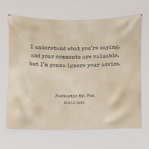 Item preview, Fantastic Mr. Fox - Roald Dahl Quote - Literature - Typewriter Print - Vintage designed and sold by Studio Grafiikka.