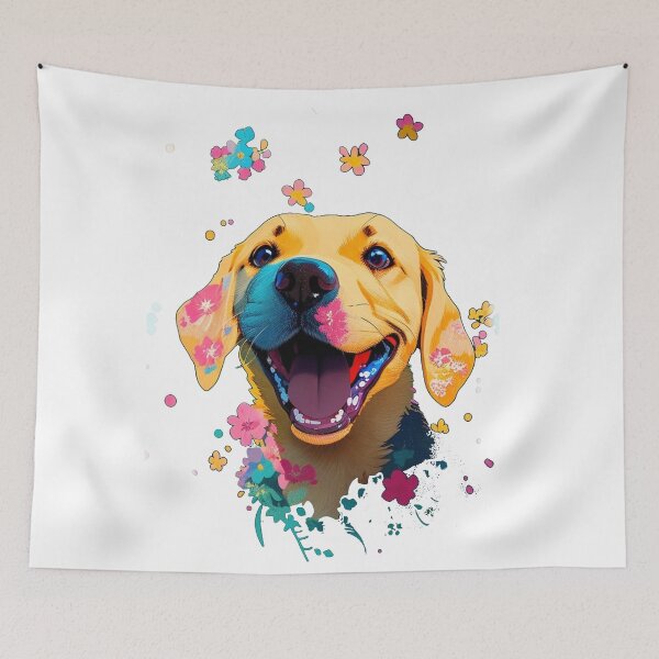 Item preview, Blissful Tails: Embracing Joy with a Happy Labrador designed and sold by meesin-shop.