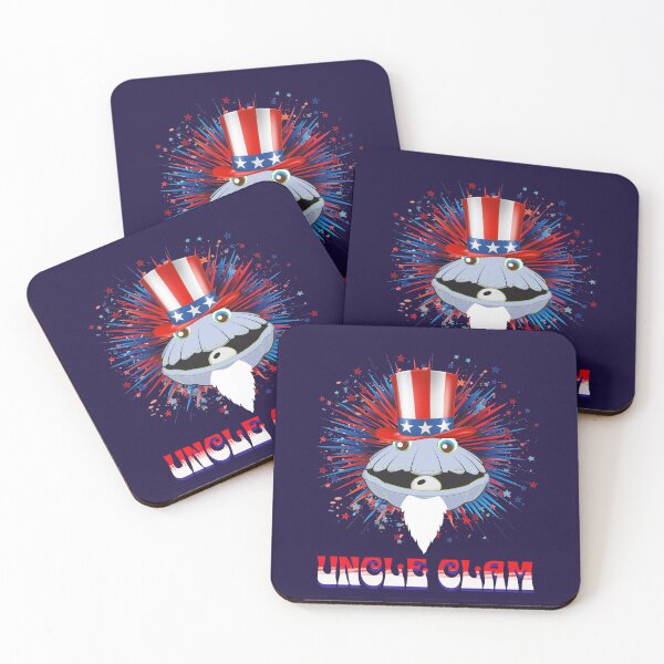 Item preview, Uncle Clam Funny 4th of July Fireworks Uncle Sam Parody designed and sold by BeansHotTees.