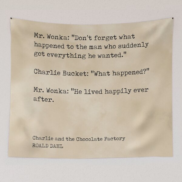 Item preview, Charlie and the Chocolate Factory - Roald Dahl Quote - Literature - Typewriter Print - Vintage designed and sold by Studio Grafiikka.
