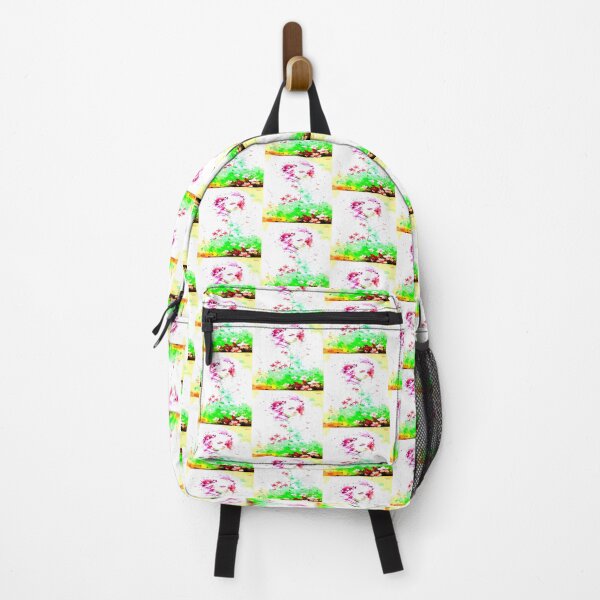 Item preview, Female Girl with Pink Hair and Green Flowers designed and sold by deniselynnimage.