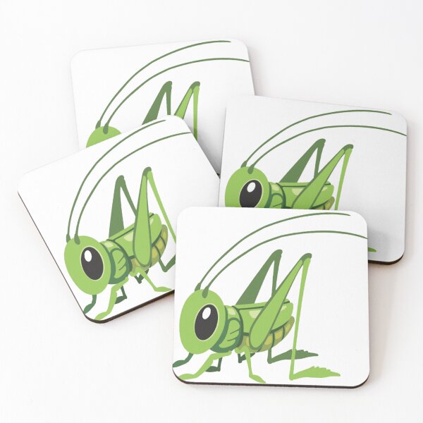 Item preview, green grasshopper with black eyes and long beard designed and sold by ThielSmi13.