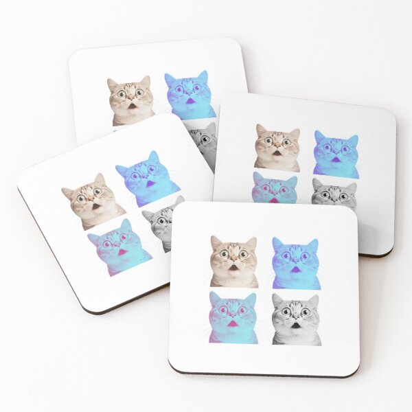 Item preview, Adorable Surprised Cats, Feline Fun, Colorful, Playful and Adorable Cat Illustration designed and sold by iCherryRed.