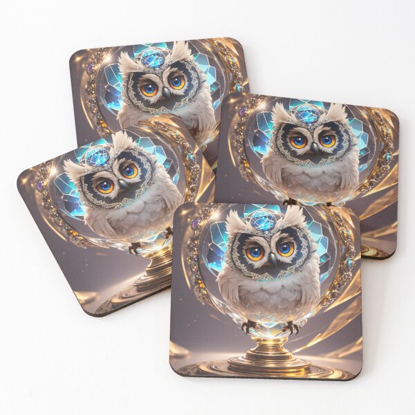 Item preview, Cristal Owl  designed and sold by ArtFusionAI.