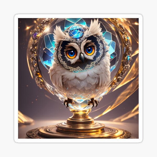 Cute Wise Owl in Mystical Tree · Creative Fabrica