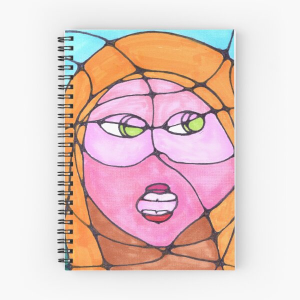Aperçu de l'œuvre Portrait en orange, rose et turquoise créée et vendue par LiszaB.