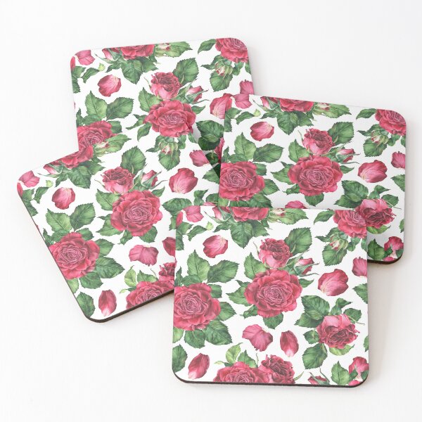 Item preview, Pattern of pink roses. Watercolor botanical illustration. designed and sold by Trilisti.