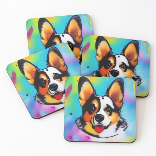 Item preview, Corgi mixed color bright background  designed and sold by Petsarelove.