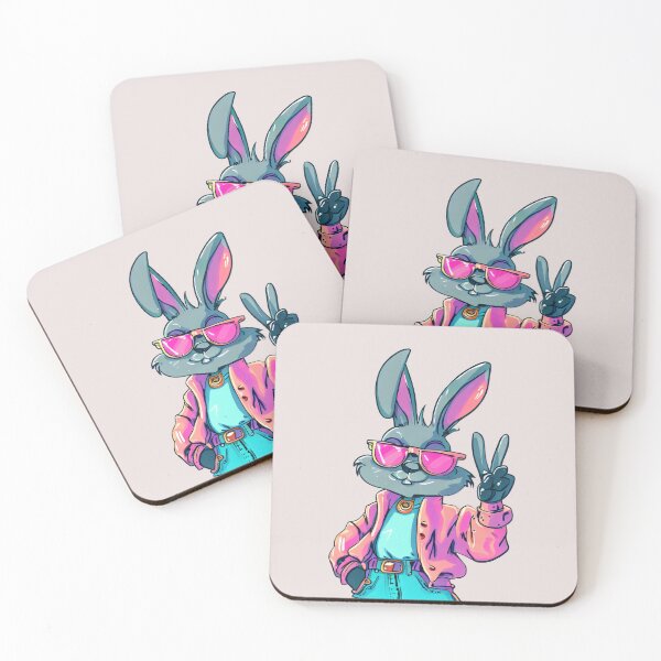 Item preview, Stylish Bunny in Hot Pink designed and sold by pocketart2023.