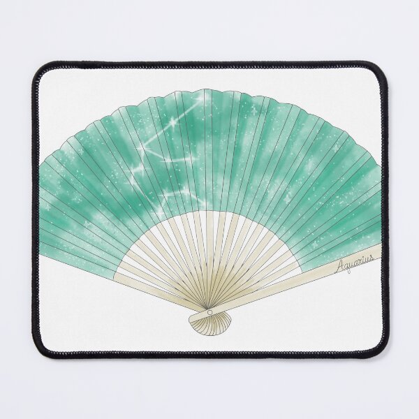 Aperçu de l'œuvre Éventail Aquarius aquarelle créée et vendue par mintamoon.