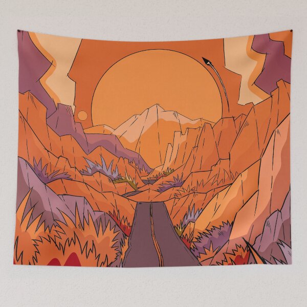 Item preview, Desert mountain road designed and sold by Swadeillustrations.