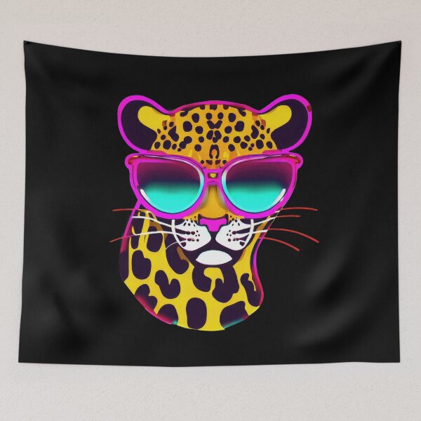 Item preview, Retro Cheetah with pink sunglasses  designed and sold by pocketart2023.