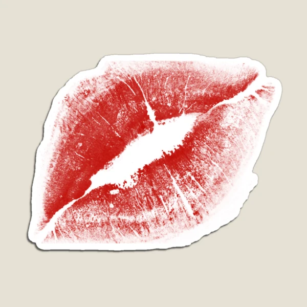 kiss mark with lipstick
