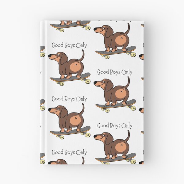 Item preview, Good Boys Only Funny Skateboard Dachshund designed and sold by mkzmerch.
