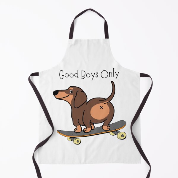 Item preview, Good Boys Only Funny Skateboard Dachshund designed and sold by mkzmerch.
