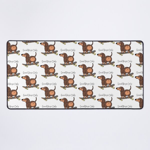 Item preview, Good Boys Only Funny Skateboard Dachshund designed and sold by mkzmerch.