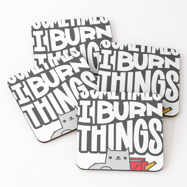 Item preview, Sometimes I Burn Things Cat designed and sold by NLEArtClothes.