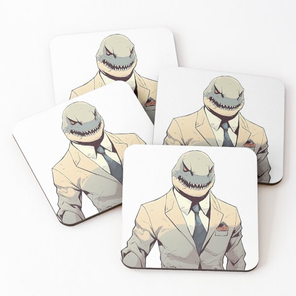 Item preview, Mr. Shark. A shark in a stylish jacket. Office worker, shark teacher designed and sold by Anastasiia Yurevych.