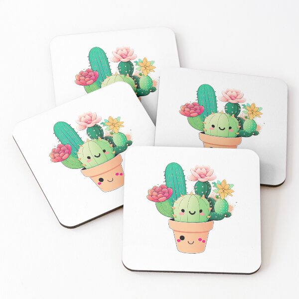 Item preview, Blooming Cactus Bliss: Cute and Colorful Kawaii Sticker with Delicate Flowers designed and sold by stickergeek23.