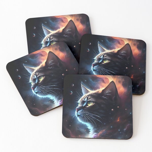 Item preview, Astral Majesty: A Cat's Journey Through Cosmic Ink designed and sold by byaz3.