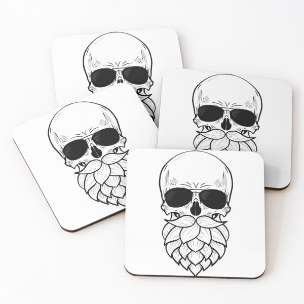 Item preview, Hop Bearded Skull designed and sold by ClothesSavage.