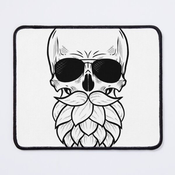 Item preview, Hop Bearded Skull designed and sold by ClothesSavage.