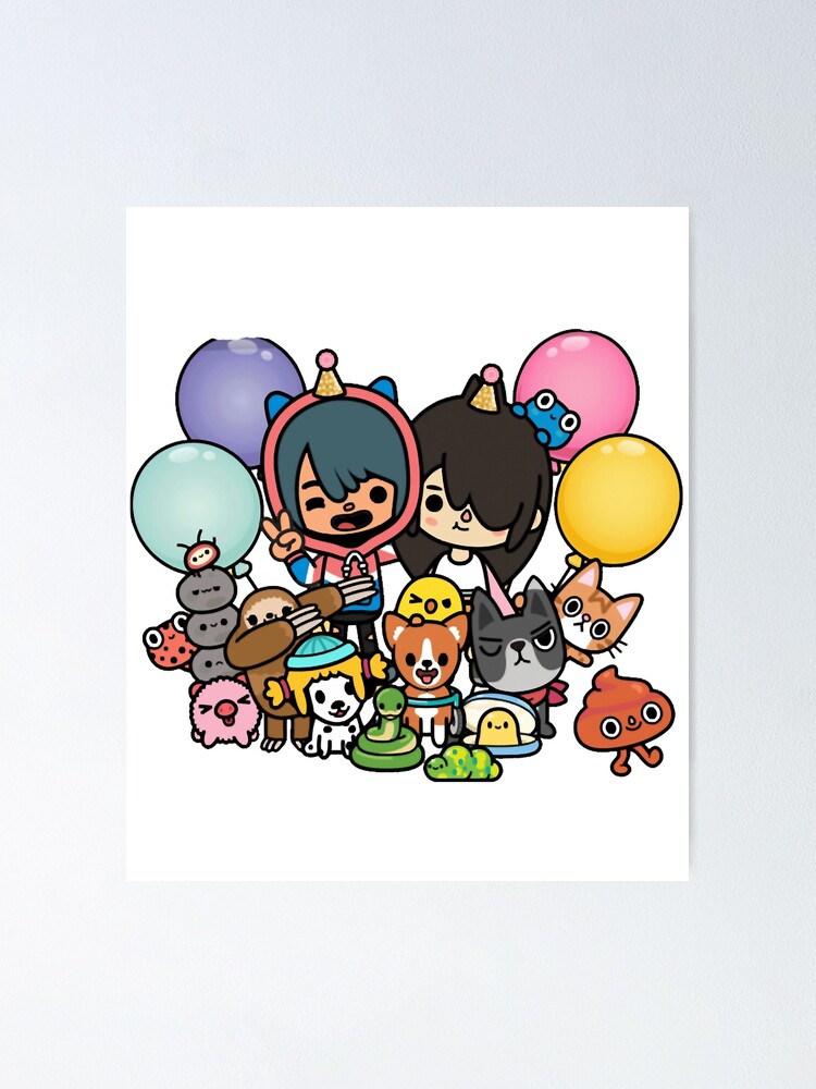 toca boca and gacha life Metal Print for Sale by kader011