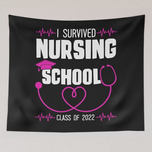 Item preview, I Survived Nursing School Class Of 2022 Nurse Graduation Long Sleeve   designed and sold by AmandaCamp32.