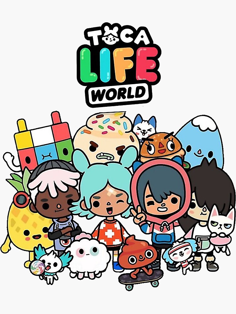 toca boca and gacha life Sticker for Sale by kader011