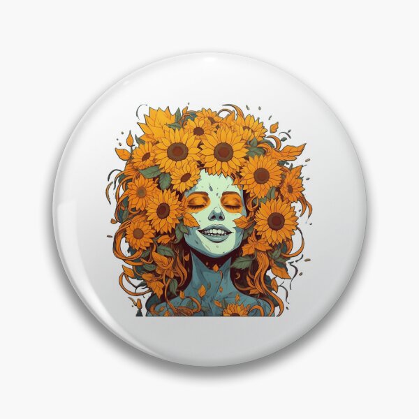 Item preview, sunflower girl painting colorful  designed and sold by DesignMuchLove.