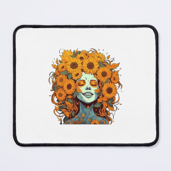 Item preview, sunflower girl painting colorful  designed and sold by DesignMuchLove.