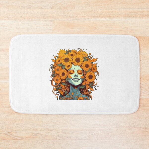 Item preview, sunflower girl painting colorful  designed and sold by DesignMuchLove.