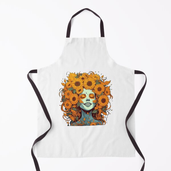Item preview, sunflower girl painting colorful designed and sold by DesignMuchLove.