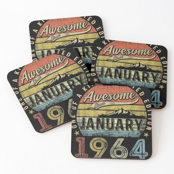 Item preview, 59th Birthday Gift Awesome Since January 1964 59 Year Old designed and sold by Gillian Roystone.