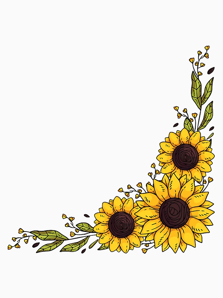 Thumbnail 7 of 7, Classic T-Shirt, sunflowers inspired by nature designed and sold by DesignMuchLove.