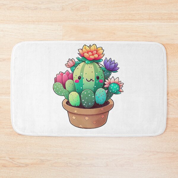 Item preview, Cute Cactus Whimsy: Kawaii Sticker with Blooming Flowers for Plant Lovers designed and sold by stickergeek23.