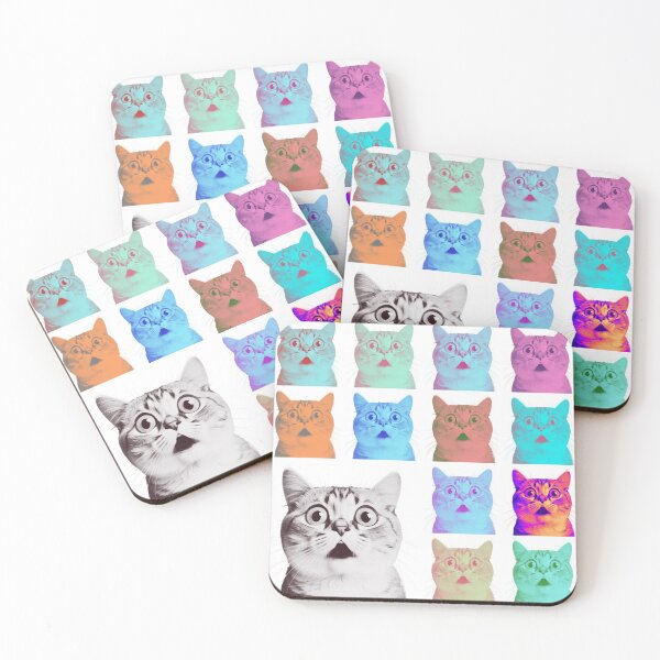 Item preview, Adorable Surprised Cats, Feline Fun, Colorful, Playful and Adorable Cat Illustration designed and sold by iCherryRed.