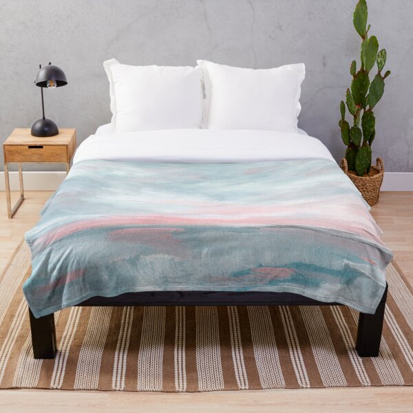 Waves of Change - Stormy Sea Seascape Throw Blanket