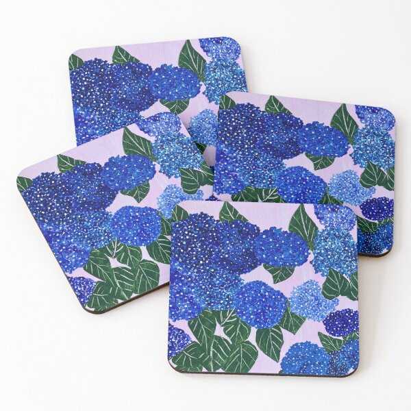 Item preview, Blue hydrangeas on pink designed and sold by Ruth Breen Artwork .