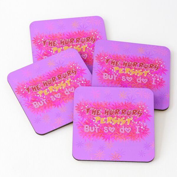 Item preview, The Horrors Persist But So Do I Cute Kawaii Sparkle Pastel Aesthetic designed and sold by Eri-chanArt.
