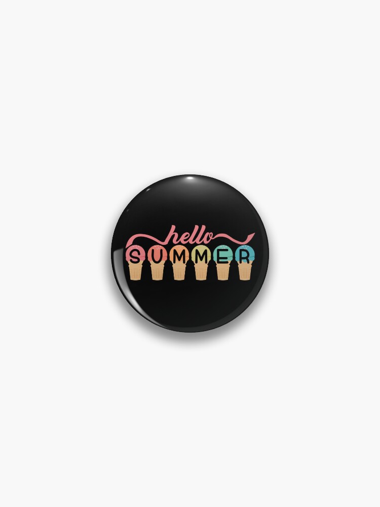 Thumbnail 1 von 3, Button, Hello Summer Ice Cream Summer Vacation Hello Summer Gear designt und verkauft von DynamicDesign.