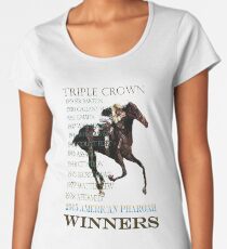 Dreifacher Crown Winners 2015 amerikanischer Pharoah Frauen Premium T-Shirts
