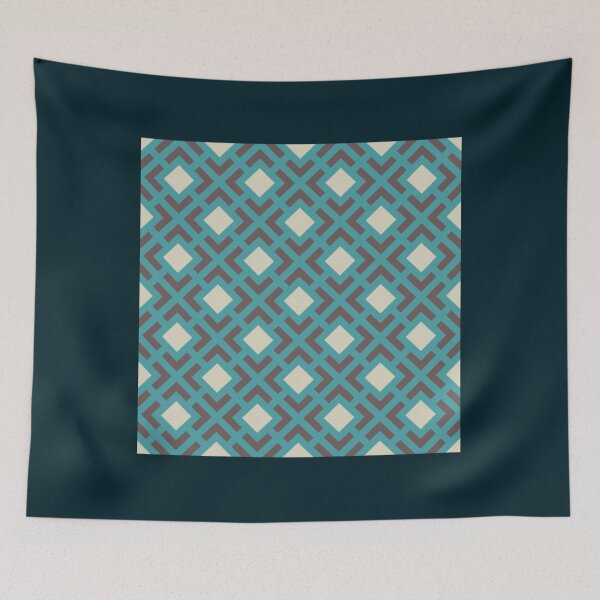 Item preview, Geometric Pattern Diamond Bracket Blue   designed and sold by AnabiaYowell.