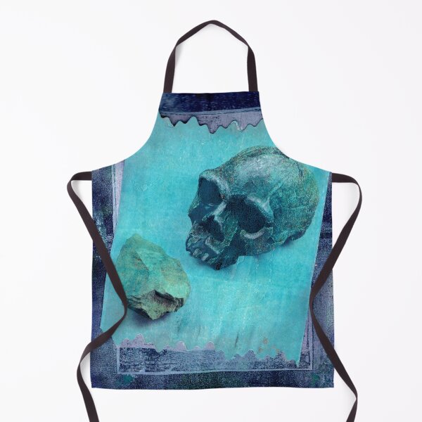 Item preview, Collage Skull in Blue and Aqua designed and sold by LiszaB.