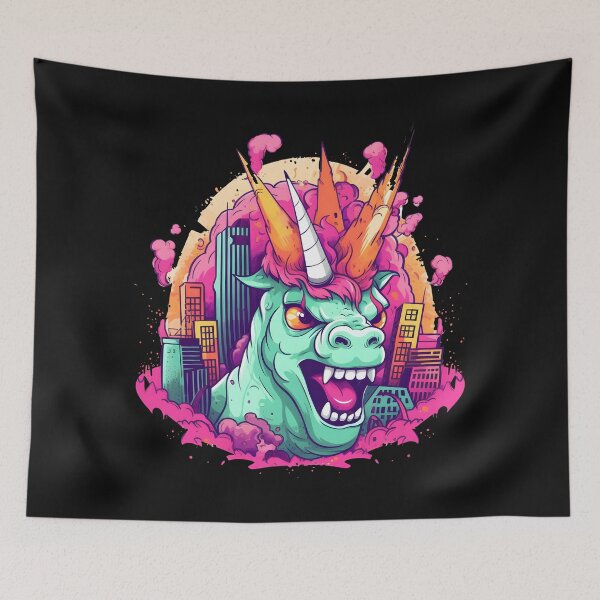 Item preview, Unicorn Angry Destroy The City designed and sold by Chiljonathan.