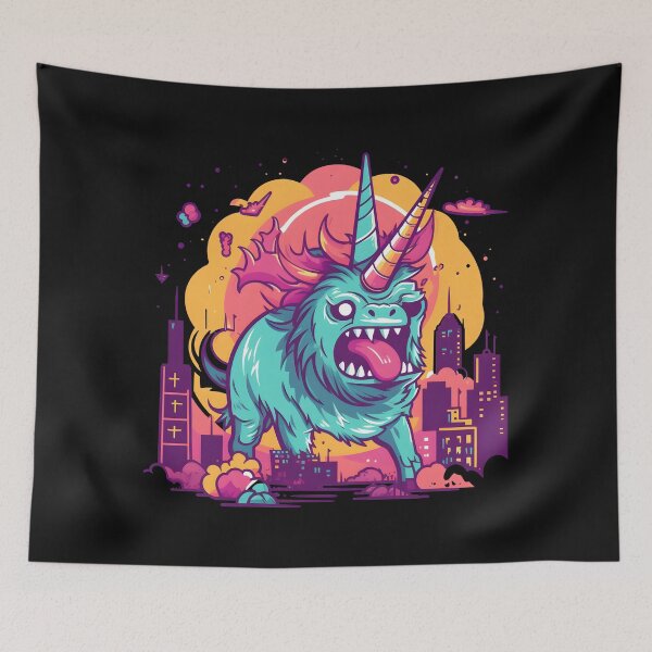 Item preview, Unicorn Angry Destroy The City designed and sold by Chiljonathan.