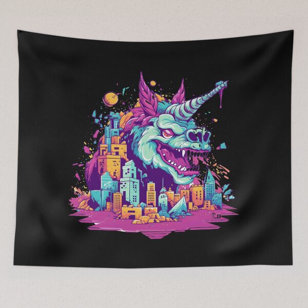 Item preview, Unicorn Angry Destroy The City designed and sold by Chiljonathan.