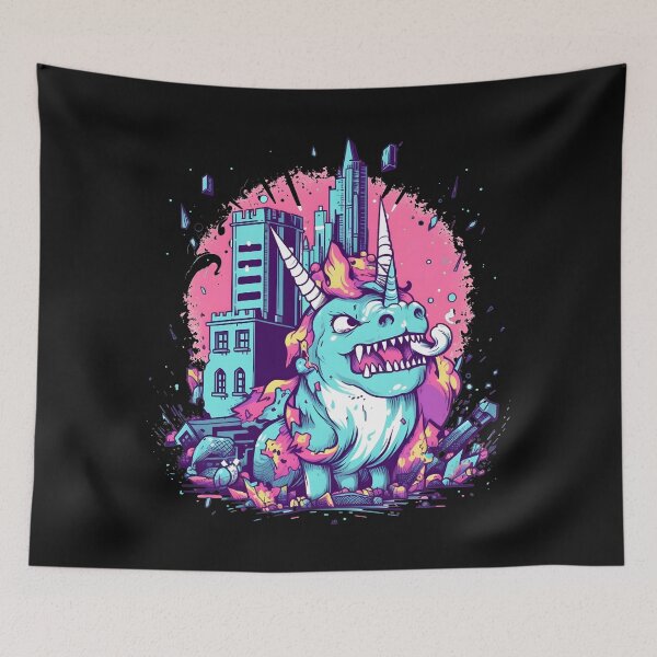 Item preview, Unicorn Angry Destroy The City designed and sold by Chiljonathan.
