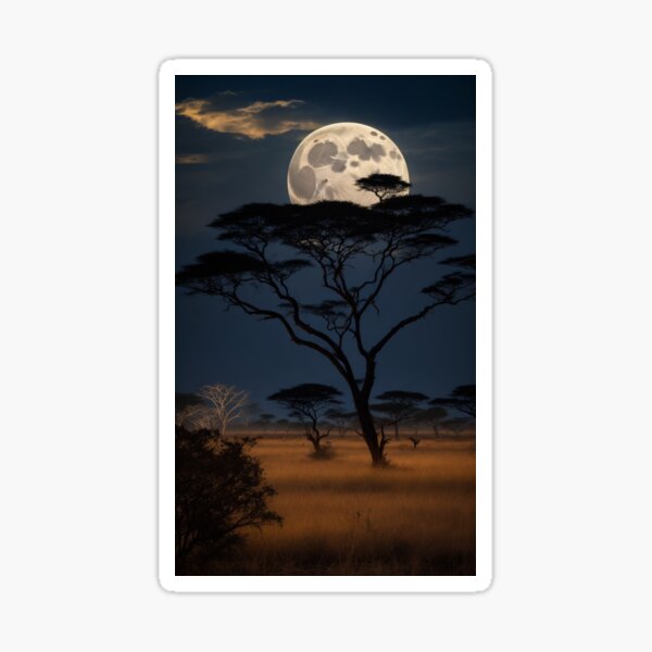 Item preview, Acacia Tree in Moonlight designed and sold by Rothnaric.